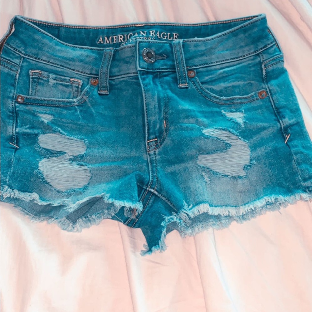American eagle super stretchy jean shorts
